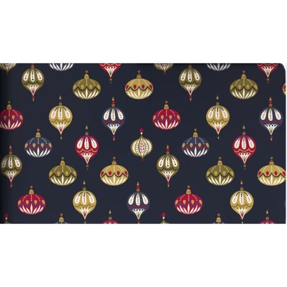 Hallmark Wrapping Paper Christmas Painted Ornaments Navy Blue 35 sq ft Roll - Picture 1 of 6